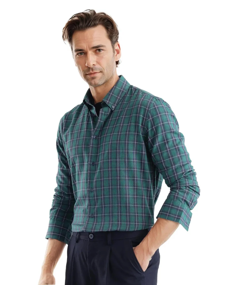Rare Rabbit Men's Regular Fit Checks Shirt