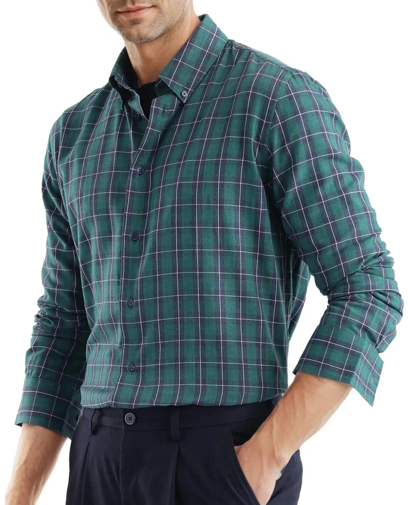 Rare Rabbit Men's Regular Fit Checks Shirt