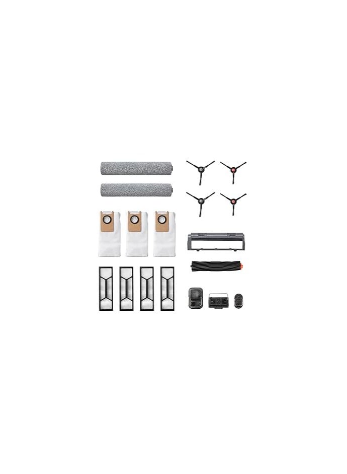 eufy Accessory Kit for Robot Vacuum Omni S1 Pro, 2 Rolling Mops, 4 High-Performance Filters, 3 Dust Bags, 2 Side Brushes, Dirty Water Reservoir Filter, Rolling Brush & Brush Guard, 6-month Maintenance 55 W T29C2 Black - Image 1