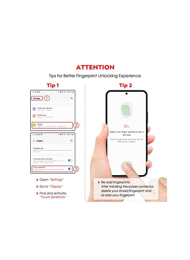Jetech Screen Protector for Samsung Galaxy S21 FE 5G with Camera Lens Protector, Easy Installation Tool, Tempered Glass Film, Fingerprint ID Compatible, 2-Pack Each  - Image 2