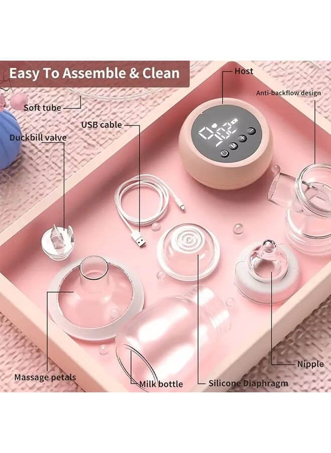 Riolio - Double Electric Breast Pump Breast Feeding Pain Free Stepless Knob Led Hd Display, Strong Suction Power, Rechargeable, Bpa Free - Image 1