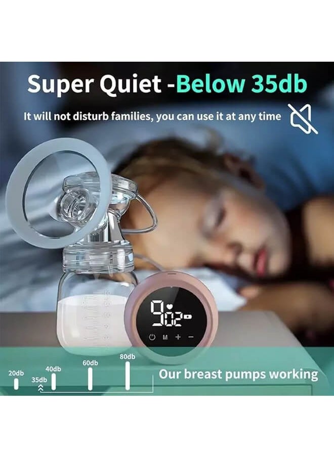Riolio - Double Electric Breast Pump Breast Feeding Pain Free Stepless Knob Led Hd Display, Strong Suction Power, Rechargeable, Bpa Free - Image 1