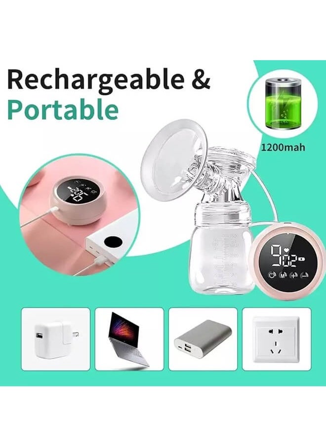 Riolio - Double Electric Breast Pump Breast Feeding Pain Free Stepless Knob Led Hd Display, Strong Suction Power, Rechargeable, Bpa Free - Image 1