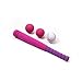 CeleMoon Soft Foam Kids Baseball Bat Toy Set with 3 Balls 165 Inch Mini Size for Toddlers Girls Daughters Age 3 Years Old Indoor Outdoor Sport T Ball Bat Playing Game Pink - Image 3