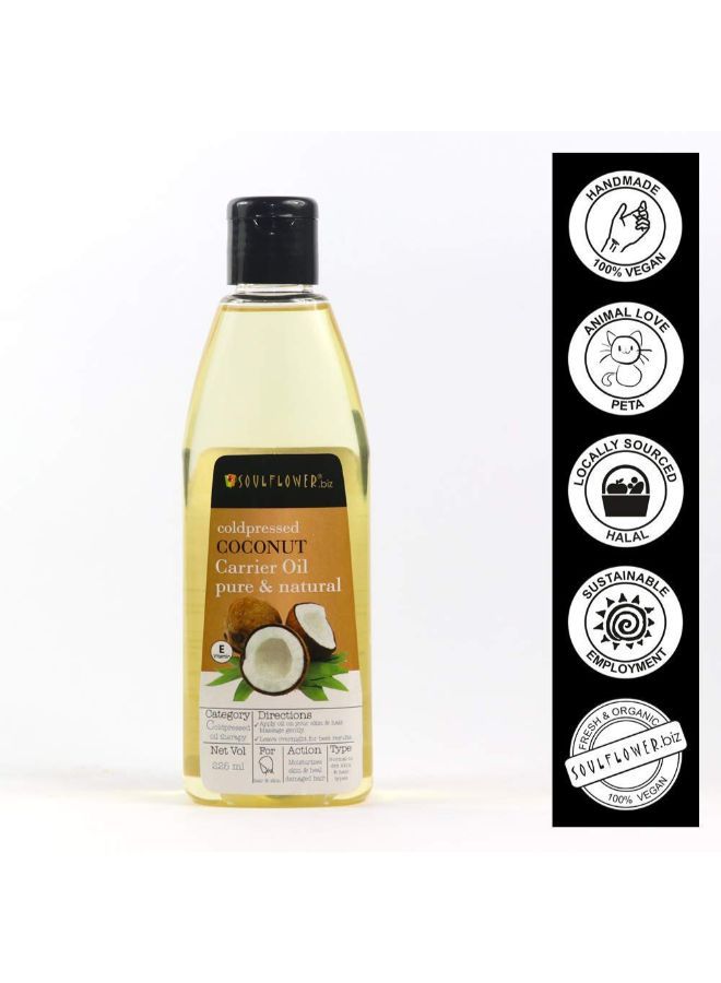 Soulflower Extra Virgin Coconut Carrier Oil,100% Pure, Natural And Coldpresed For Hair, Skin And Face (Nariyal/ Khopara), Ecocert Cosmos Organic Certified, 225Ml - Image 3