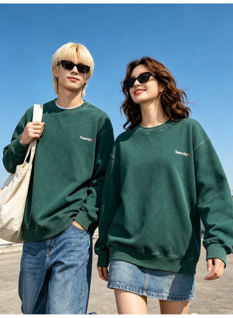 سوبر دراي Superdry men's and women's loose shoulder long-sleeved round neck sweater - Image 2
