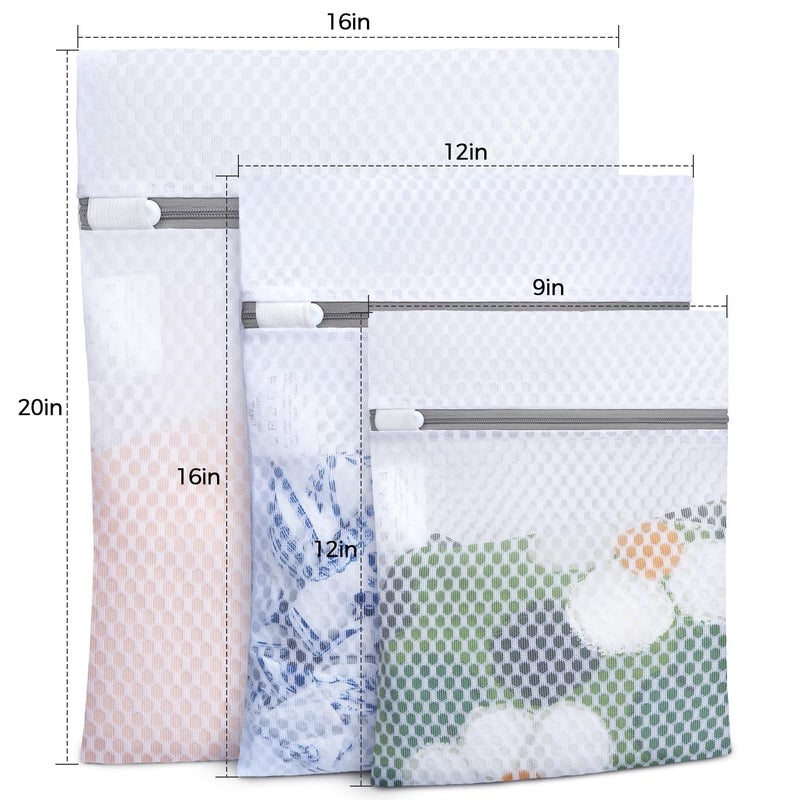 BAGAIL Laundry Bags Mesh Wash Bag for Intimates Lingerie and Delicates,3Pcs(Honeycomb, 1S, 1M, 1L) - Image 2