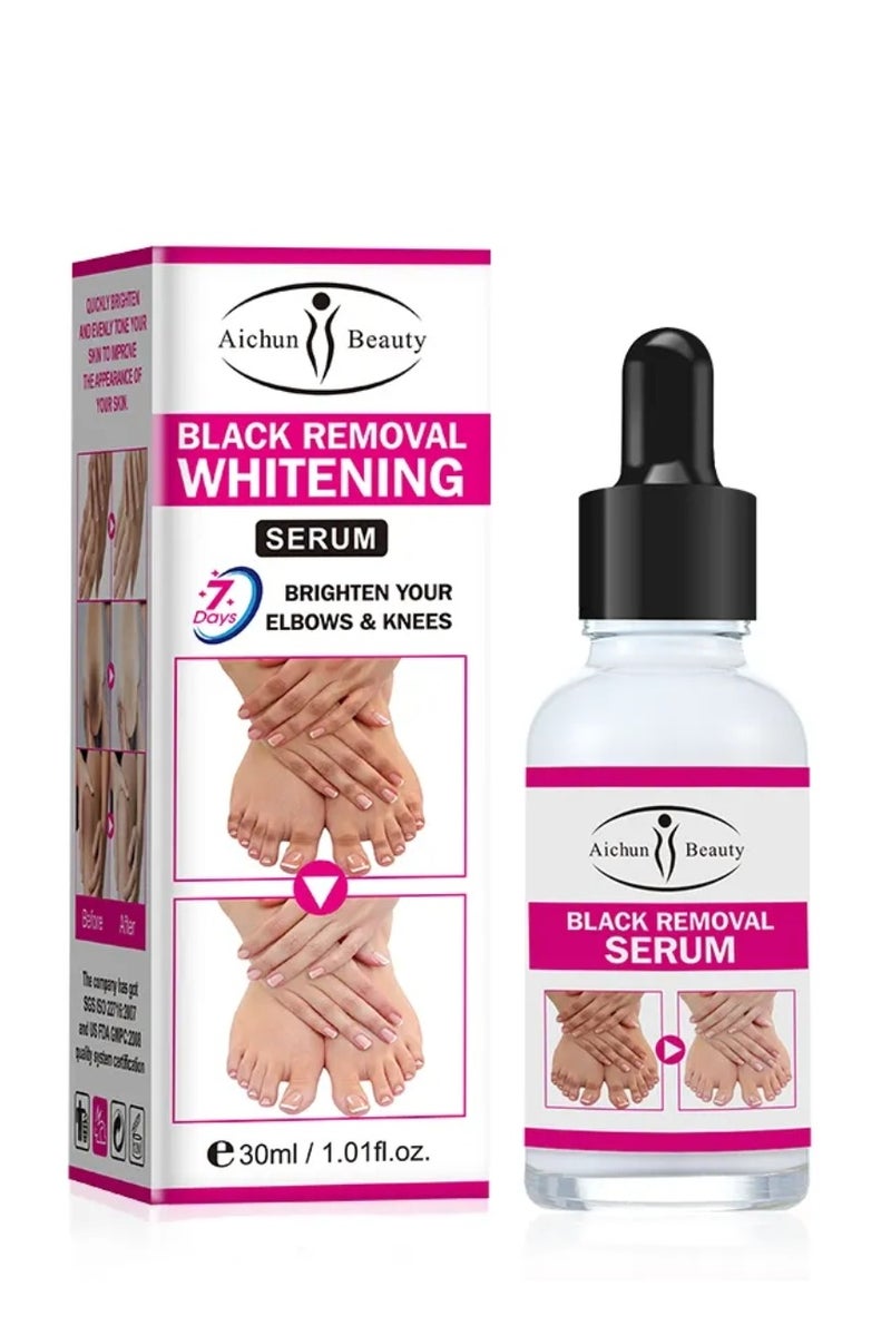 Aichun beauty Black Removal Whitening Serum Brighten Your Elbows and knees Skin Brightening and Hydrating Oil for Hand and Foot Effective Dark Spot Remover Skin Tone Evenness Brightening and Hydrating Serum 30ml - Image 1