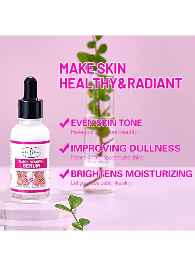 Aichun beauty Black Removal Whitening Serum Brighten Your Elbows and knees Skin Brightening and Hydrating Oil for Hand and Foot Effective Dark Spot Remover Skin Tone Evenness Brightening and Hydrating Serum 30ml - Image 3