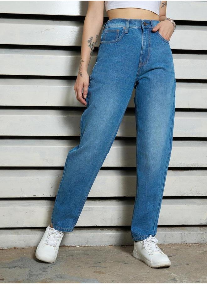 HIGH STAR - High Rise Regular Fit Jeans by Styli - Image 1