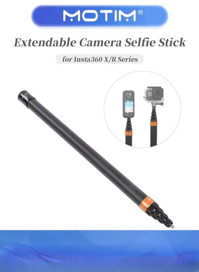 Motim Action Camera Extendable Selfie Stick for Insta360 X3 GoPro HERO2 ONE RS X2 - Image 1
