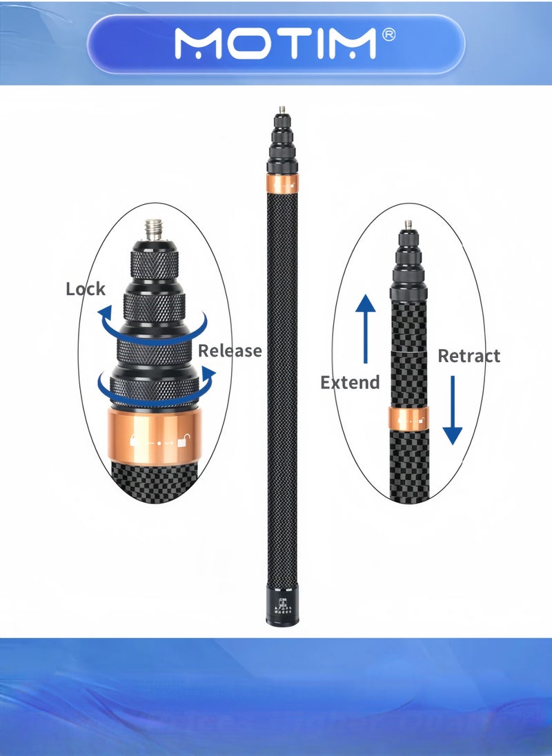 Motim Action Camera Extendable Selfie Stick for Insta360 X3 GoPro HERO2 ONE RS X2 - Image 4
