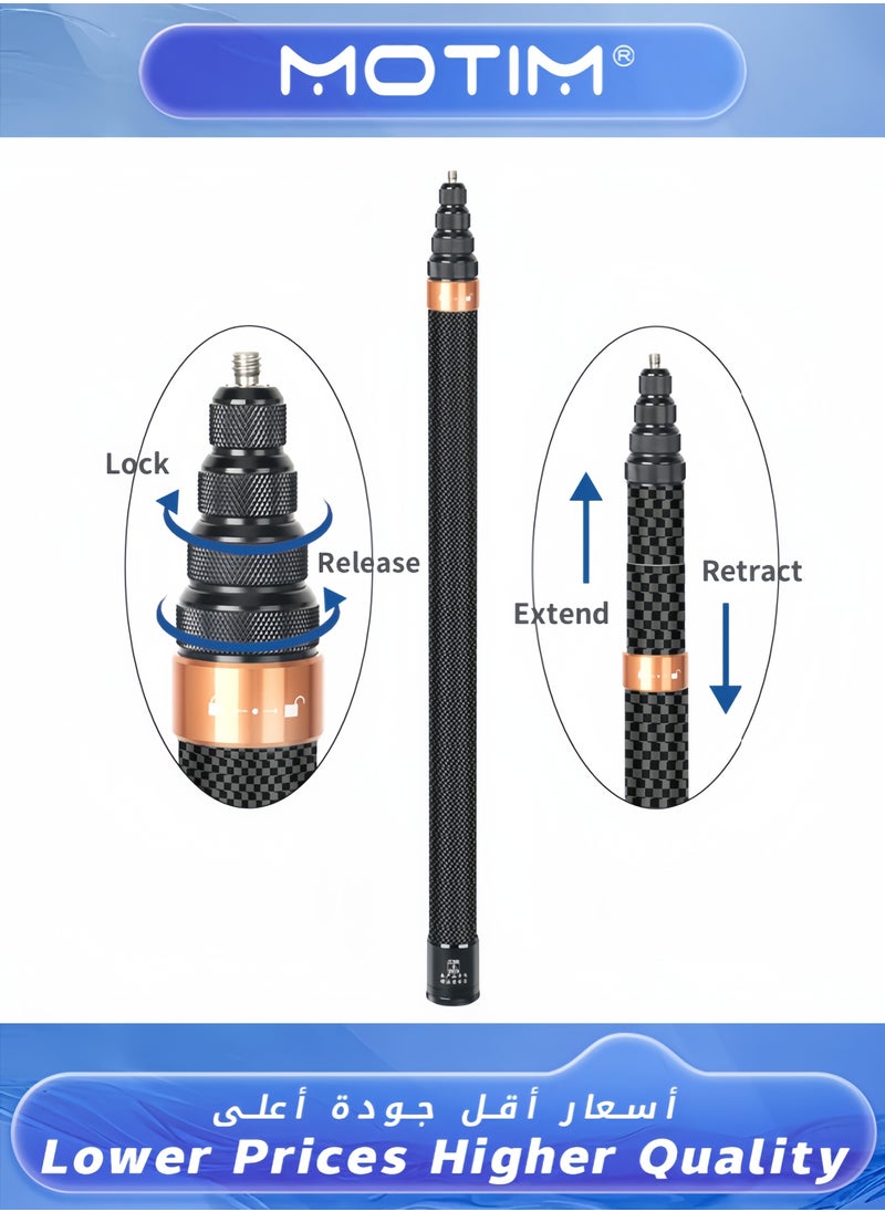 Motim - Action Camera Extendable Selfie Stick for Insta360 X3 GoPro HERO2 ONE RS X2 - Image 1
