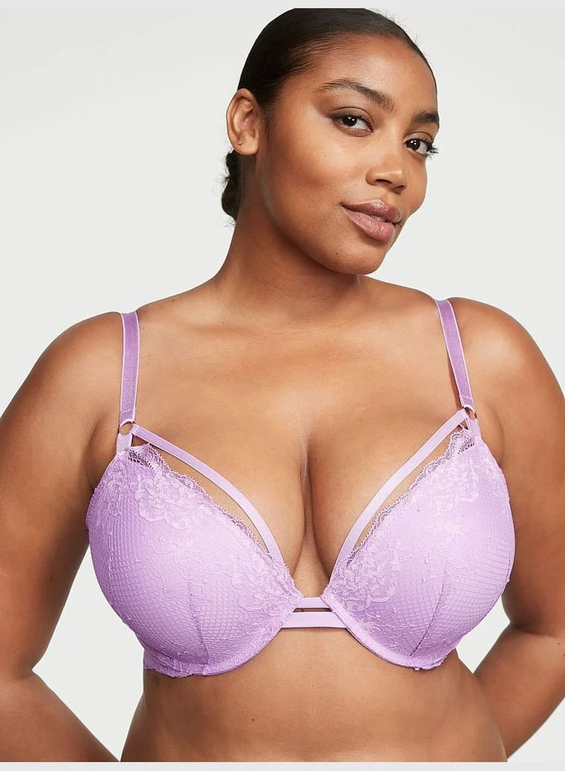 Victoria's Secret Strappy Fishnet Lace Push-Up Bra