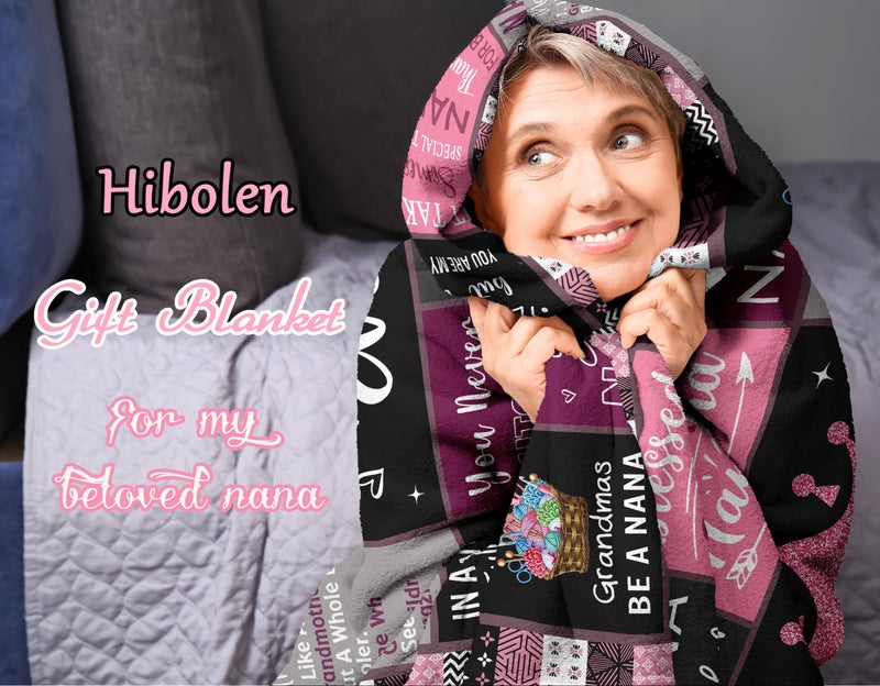 Hibolen Hibolen Nana Gifts  Gifts for Nana  Nana Gift  Nana Birthday Gifts  Best Nana Gifts from Grandkids  Nana Blanket  Grandma Gifts  Mimi/Gigi/Granny Gifts  Birthday Gifts for Nana Throw 60""x50""  - Image 2