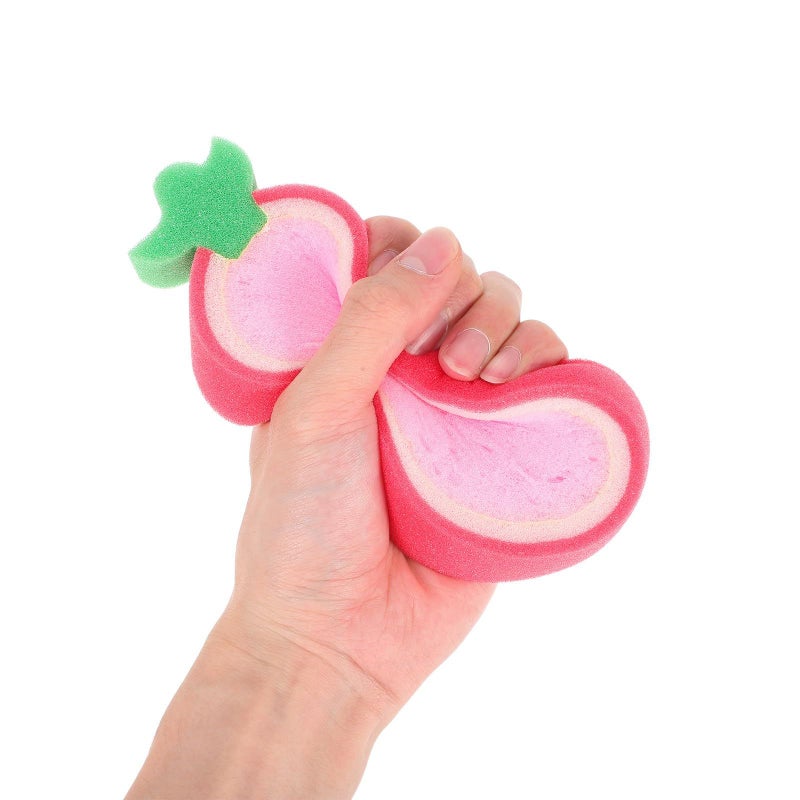 12pcs Fruit Shaped Kitchen Sponges Thick Multi Functional Dish Washing Sponges For Cleaning Dishes And Cookware Reusable Small Kitchen Scrubbing Pads Strawberry - Image 5