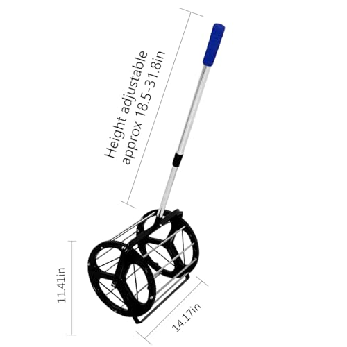 ASENVER Tennis Ball Picker Platen Style Ball Retrievers Automatic Ball Hopper Basket Rolling Tennis Ball Collector for Training - Image 3