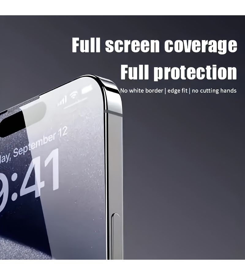 واقي شاشة من الزجاج المقسى عالي الوضوح، فيلم لاصق فوري، عبوة من قطعتين لهاتف iPhone 12 Mini - Image 3