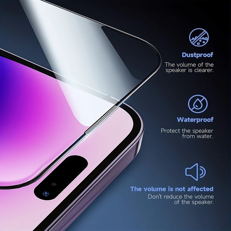 واقي شاشة من الزجاج المقسى عالي الوضوح، فيلم لاصق فوري، عبوة من قطعتين لهاتف iPhone 12 Mini - Image 4