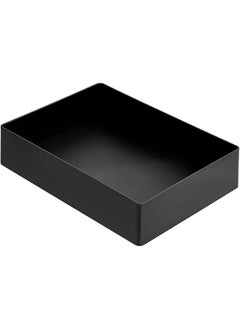 The Bros Rectangular Plastic Desk Organizer, Accessory Tray, Black  - Image 1