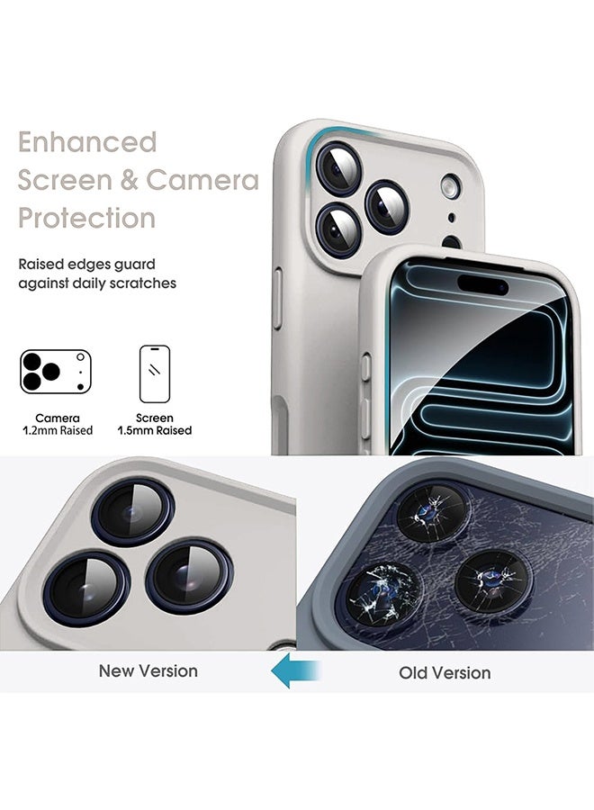 ميدا غطاء سيليكون سائل فاخر لآيفون 17 برو ماكس بحماية كاملة للكاميرا وبطانة مايكروفايبر – ملمس ناعم ومقاوم للبصمات - Image 3