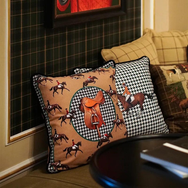 VITELLI DESIGN STUDIO Equestrian Camel Decorative Pillow - Image 3