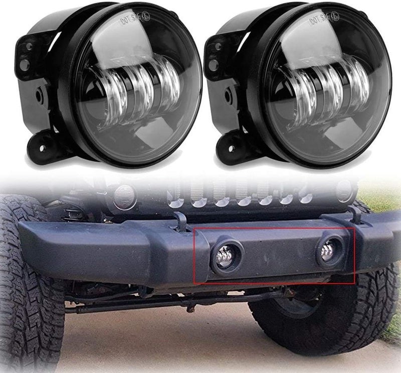LX-LIGHT 4 Inch 60W LED Fog Light for Jeep Wrangler and Dodge Journey - Pair - Image 2
