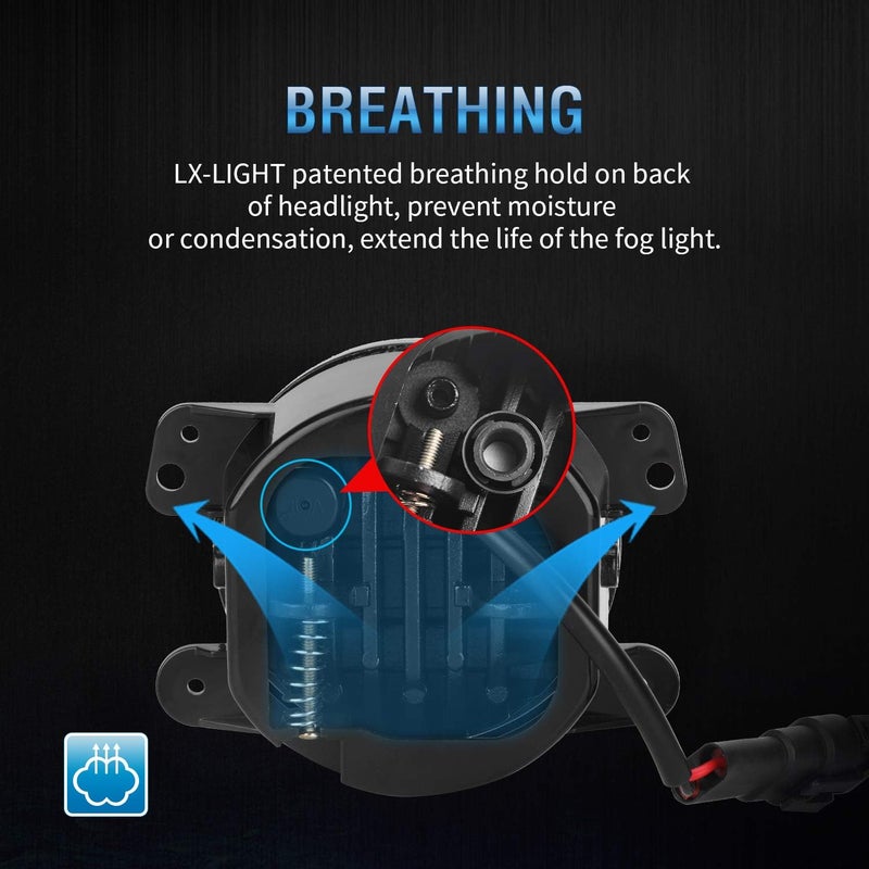 LX-LIGHT 4 Inch 60W LED Fog Light for Jeep Wrangler and Dodge Journey - Pair - Image 4