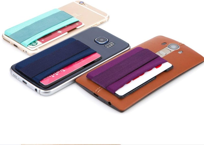 Sinjimoru Cell Phone Grip with Card Wallet, Phone Wallet Stick on Card Holder for Back of Phone, Slim Wallet with Elastic Phone Strap. Sinji Pouch Band - Image 2