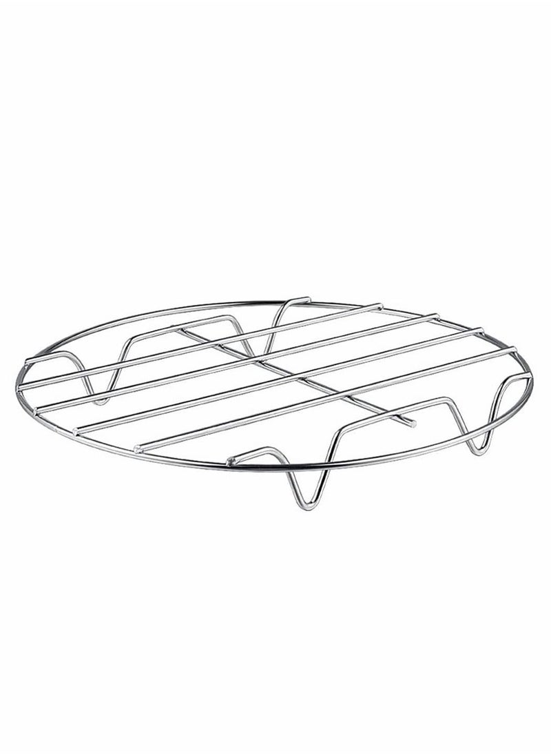 Generic - Air Fryer Rack Accessories 8 Inch Square Double Layer with 5 Skewers Stainless Steel Multipurpose Rack Metal Holder Fit Multi-purpose Double Layer Rack with Skewer - Image 1