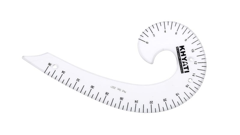 NTGS Tailoring Ruler Set for Dressmaking | 14 -Piece Sewing Pattern Drafting Kit with French Curves, Hip Curve, L-Square, Measuring Tape, Notcher, Tracing Wheel & Chalk. - Image 3