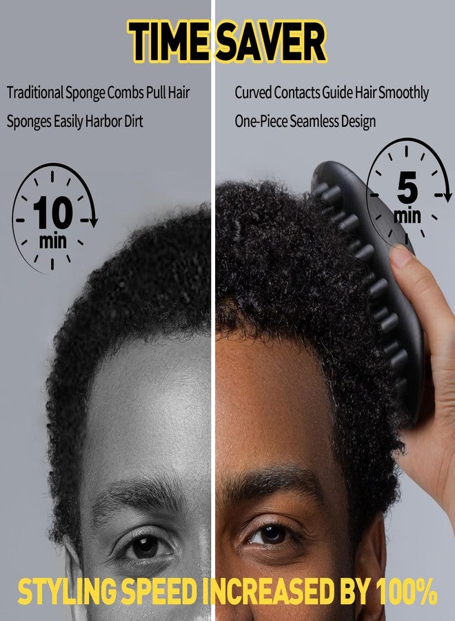Goiple Twist Styler Brush for Black Men - Premium Durable Washable Hair Sponges Curls with Ergonomic Grip, Suitable for Afro 4C Hair & Coiled Textures - Home Styling Essential Hair Brush for Men & Barbers - Image 3
