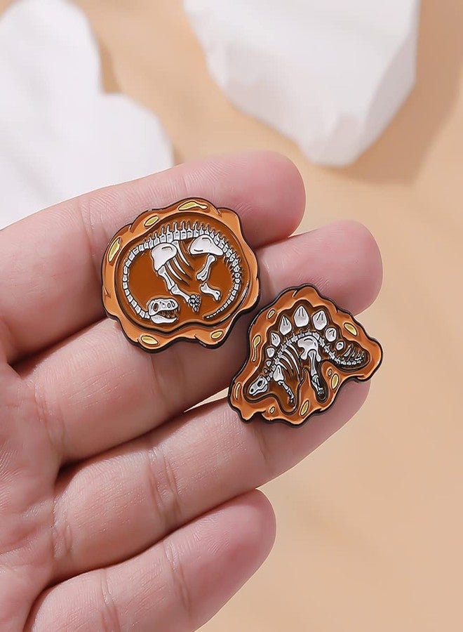 ROFARSO Dinosaur Enamel Lapel Pin Set Fossils Dinosaur Skeleton Pin, Accessory for Backpacks Clothing Bags Hats Shirts - Image 4