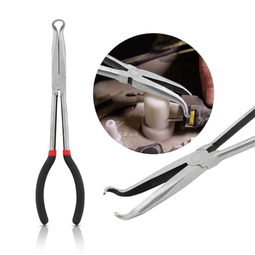 EMVANV Electrical Disconnect Plier Professional Automotive Electrical Disconnect Plier Hose Repair Tool Radiator Hose Clamp Long Spark Plug Removal Pliers for Cars size275mm11inch - Image 1