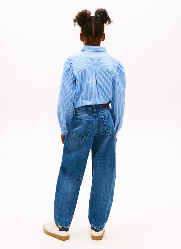 TOMMY HILFIGER Youth Barrel Washed Jeans - Image 2