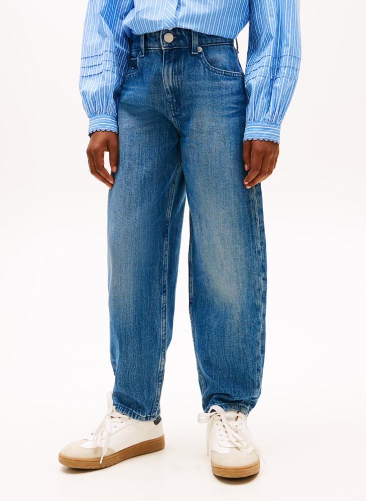 TOMMY HILFIGER Youth Barrel Washed Jeans - Image 1