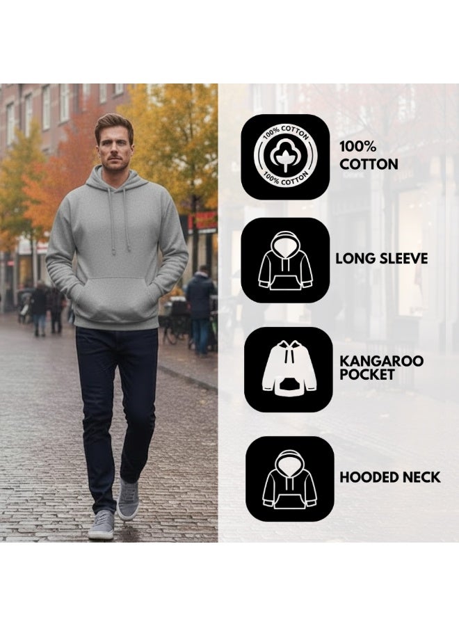 برينت شوب فور مي هوديي للرجال - بلوفر كلاسيكي بقلنسوة للرجال - هودي ناعم ومريح للارتداء اليومي، بدون سحاب، سويت شيرت دافئ وأنيق للخريف والشتاء - Image 5