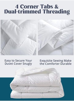 Arabest Duvet,Single Size Quilt Down Comforter Insert Microfiber White 160X210centimeter  - Image 5