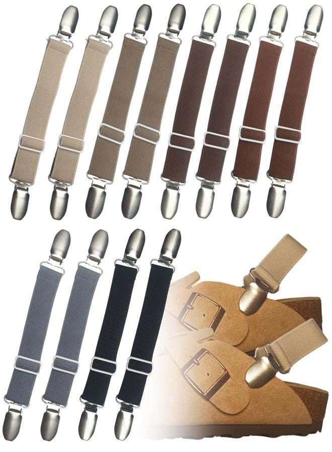 Treayes 6 Pairs Adjustable Elastic Shoe Straps, 6 Different Color Anti-Loose Shoe - Image 1