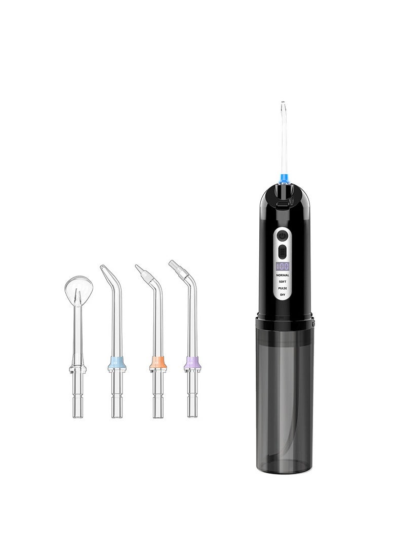 Generic portable oral irrigator with 4 nozzles, double waterproof cordless water flosser for teeth home&travel with storage bag - Image 1