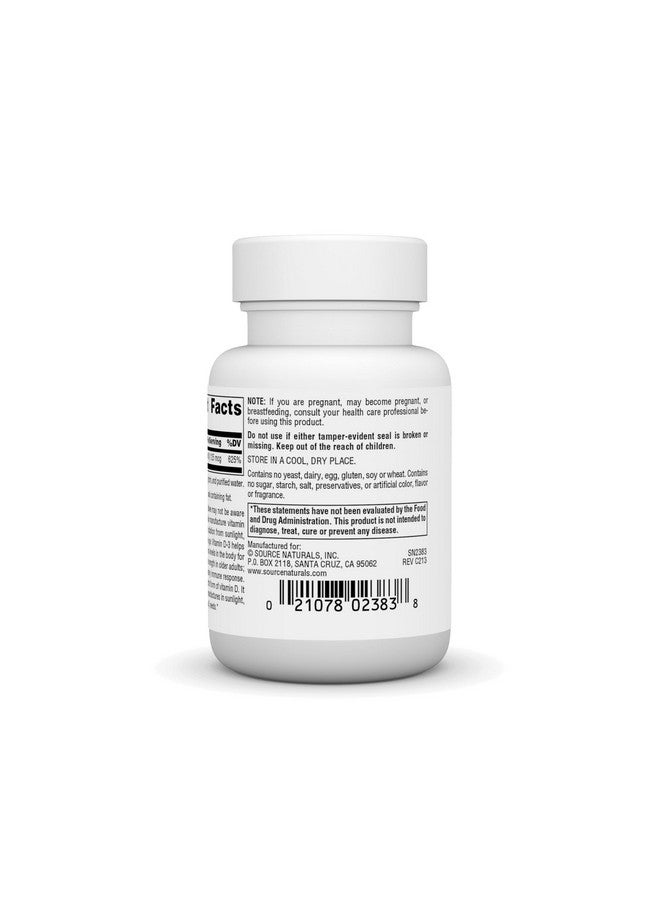Source Naturals Source Naturals Vitamin D-3 5000 iu Supports Bone & Immune Health* - 100 Softgels  - Image 3