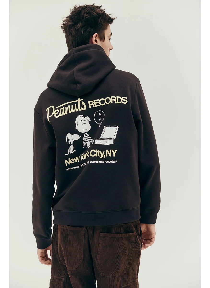 H&M Relaxed Fit Peanuts Printed Hoodie