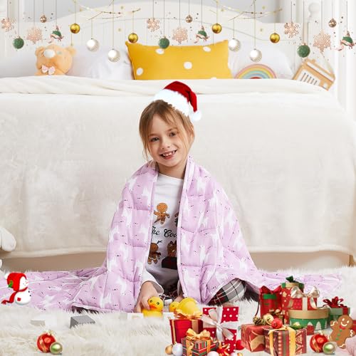 HOSUKKO Weighted Blanket - 5 lbs Purple Alpaca Heavy Blanket - Small Size Breathable Lap Blanket(36"x48", 5 lbs) - Image 4