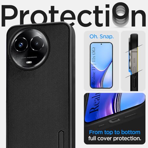 Jkobi Silicone Back Cover Case for Realme 11 5G | Realme 11x 5G (Textured Grip Design | Camera Protection | Slim and Light Weight | Soft Touch and Feel | Black) - Image 2