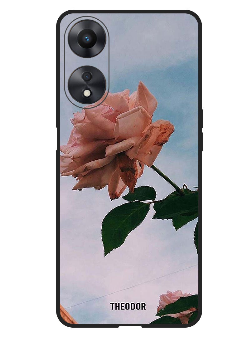 Theodor Protective Case Anti Scratch Shock Proof Bumper Cover For Oppo F23 5G Single Rose - Image 1
