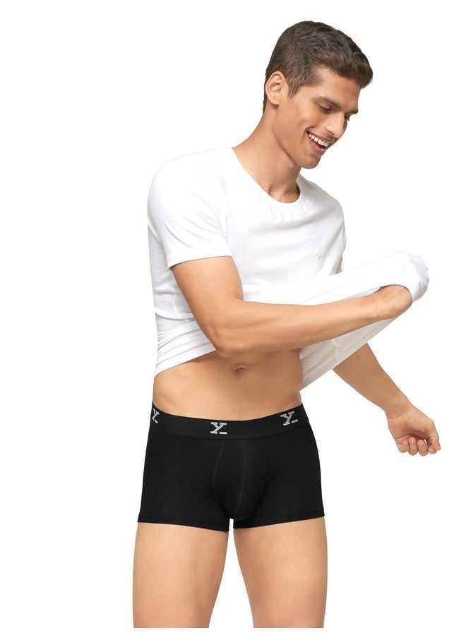 XYXX XYXX Men's Underwear Ace IntelliSoft Antimicrobial Micro Modal Trunk Pack of 3 (Black;Black;Black; 2XL)  - Image 4