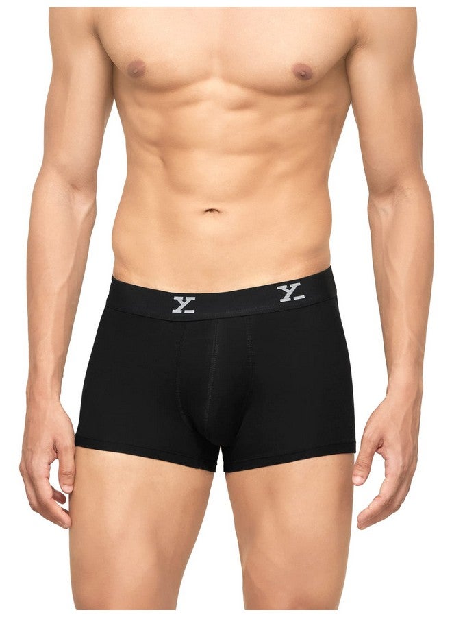 XYXX XYXX Men's Underwear Ace IntelliSoft Antimicrobial Micro Modal Trunk Pack of 3 (Black;Black;Black; 2XL)  - Image 2
