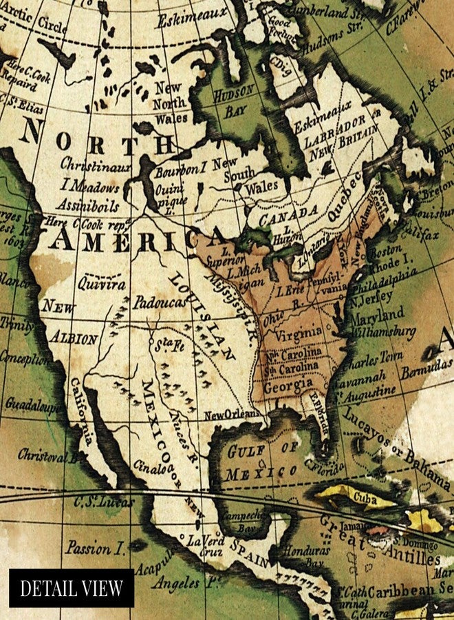 HISTORIX Vintage 1795 Map of the World - 24x36 Inch Vintage Map Wall Art - Beautiful Wall Decor - Large Vintage World Map - Vintage World Map Poster - Vintage Old World Map (Antique White) - Image 3
