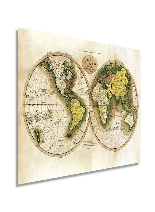 HISTORIX Vintage 1795 Map of the World - 24x36 Inch Vintage Map Wall Art - Beautiful Wall Decor - Large Vintage World Map - Vintage World Map Poster - Vintage Old World Map (Antique White) - Image 1