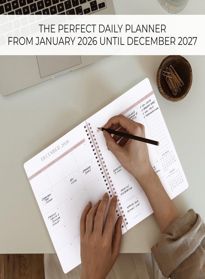 ZICOTO Beautiful 2026-2027 Monthly Planner and Calendar Book - To Do List Notebook That Easily Organizes Your Tasks to Boost Productivity - Runs From January 2026 Until December 2027 - Image 4